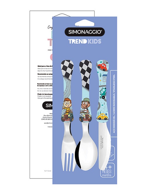 SIMONAGGIO JUEGO CUBIERTO INFANTIL X3 CURVO