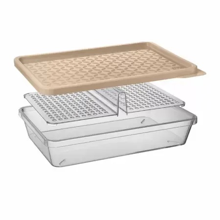 UZ FIAMBRERA CON  BANDEJA CRISTAL UZ428