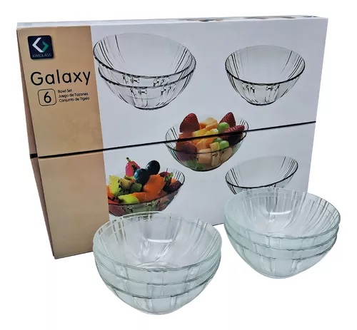 KIMGLASS SET X6 COMPOTERAS GALAXY ESTUCHE