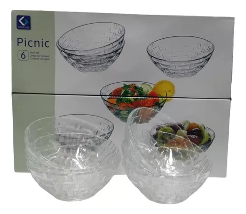 KIMGLASS SET X6 COMPOTERAS PICNIC