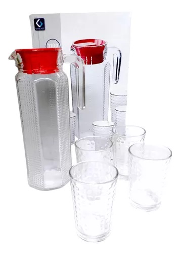 KIMGLASS SET JARRA + VASOS CARRIE ESTUCHE