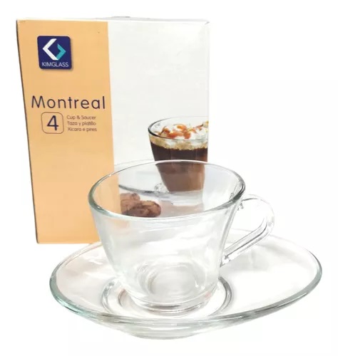 KIMGLASS SET X2 TAZA MONTREAL C/PLATO EST