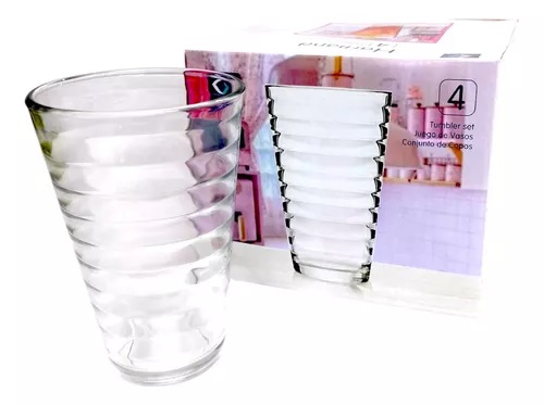 KIMGLASS SET X4 VASOS HARTLAND ALTO ESTUCHE