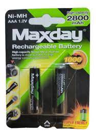 MAXDAY PILA RECARGABLE AAA X2