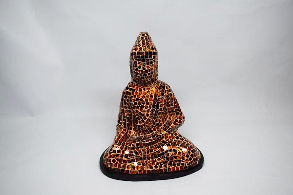 VELADOR BUDA MARRON 40cm