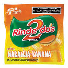 JUGO RINDE DOS 13 GRS  NARANJA BANANA  2 OFERTA