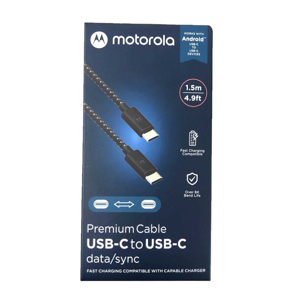 Cable Motorola Tipo C a Tipo C 1,5M c/caja