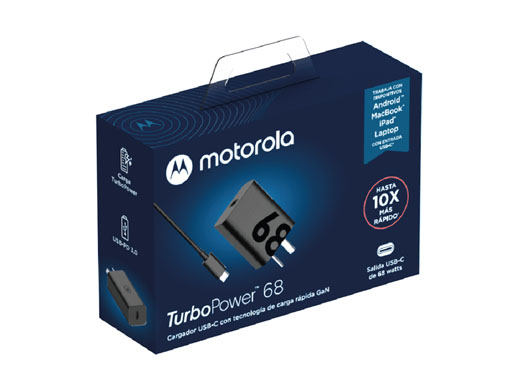 Cargador Motorola 68W Con Cable C A C