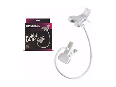 Soporte Universal Pinza Para Celular Doble Clip Soul
