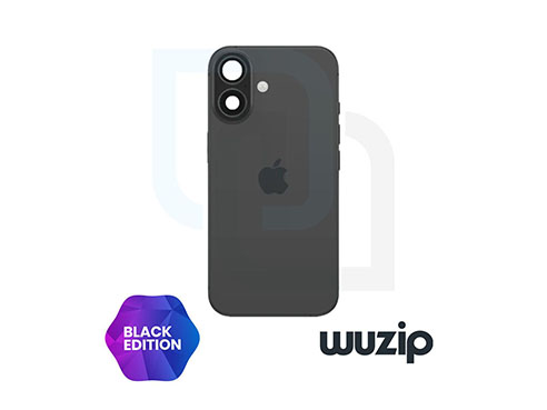 Tapa Bateria Trasera iPhone 16 Negro C/lentes de camaras