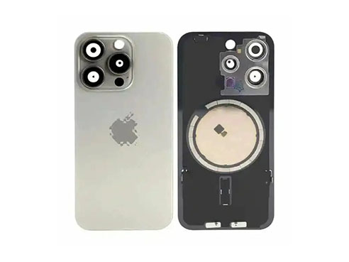 Tapa Bateria Trasera iPhone 15 Pro Natural C/lentes de camaras