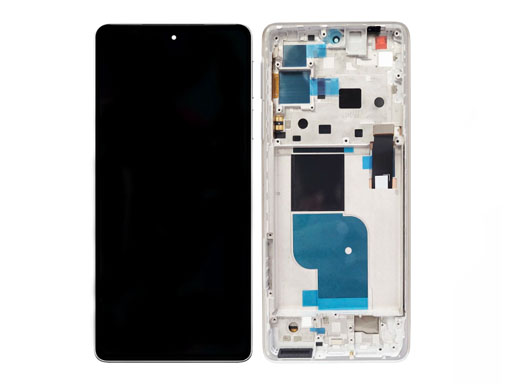 Modulo Motorola Moto EDGE 30 Pro XT2201 PLATEADO CLASE A ORIGINAL c/Marco