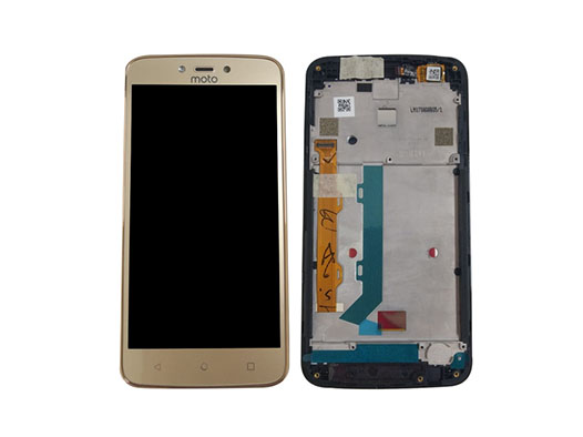Modulo Motorola Moto C Plus xt1725 Dorado ORIGINAL c/Marco