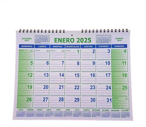 CALENDARIO C/ESPIRAL G.SOLER 2024 39X30 APAISADO