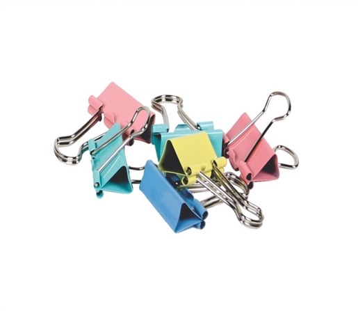 BINDER CLIP KATANA 32MM COLORES PASTEL POTE X24