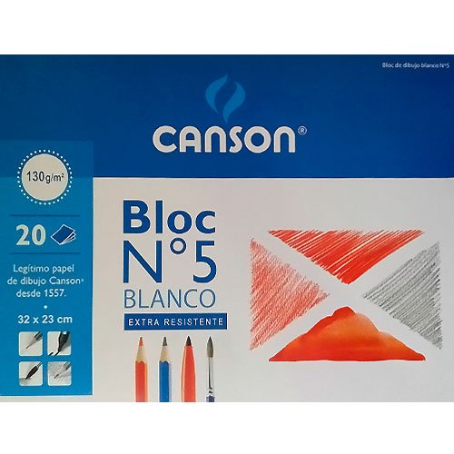 BLOCK DE DIBUJO CANSON N°5 BLANCO