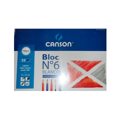 BLOCK DE DIBUJO CANSON N°6 BLANCO