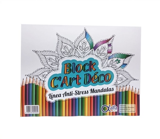 BLOCK PARA COLOREAR ART DECO MANDALAS N°5