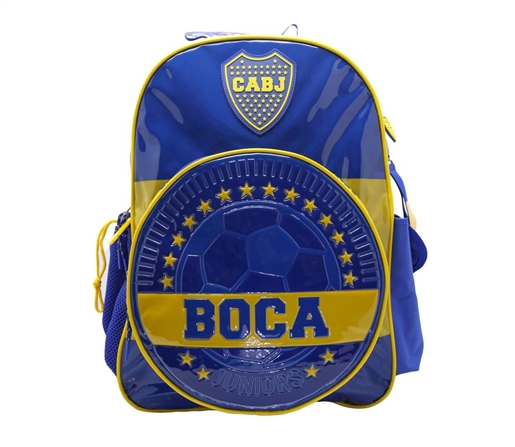 MOCHILA CRESKO 18" ESPALDA 3 CIERRES BOCA JR. ESTRELLAS *ENTREGA 18/10*