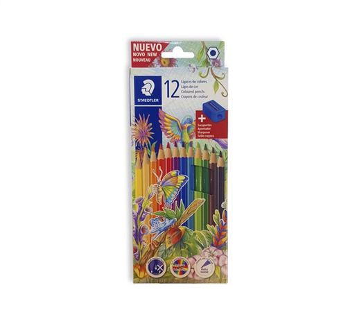 LAPIZ DE COLOR STAEDTLER EST. X12 + SACAPUNTAS