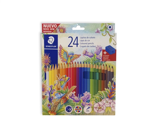 LAPIZ DE COLOR STAEDTLER EST. X24 + SACAPUNTAS