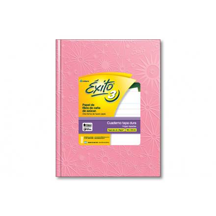 CUADERNO T/D EXITO E3 19X24 100H RAYADO ARAÑA ROSA