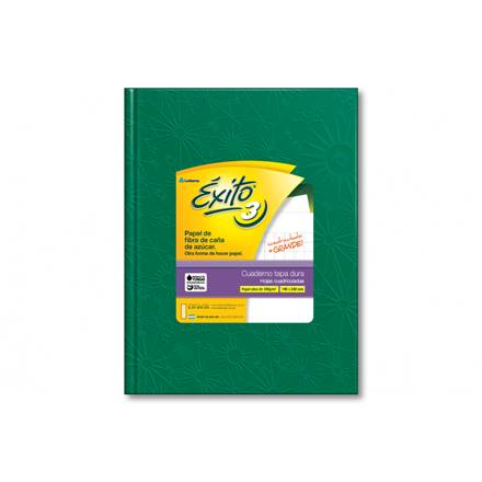 CUADERNO T/D EXITO E3 19X24 48H CUADRICULADO ARAÑA VERDE