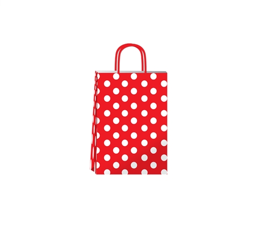 BOLSA EKOPACK 30X41 FANTASIA ROJO LUNAR BLANCO