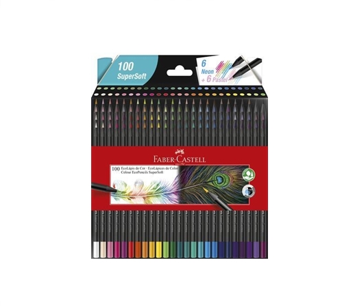 LAPIZ DE COLOR FABER CASTELL ECOLAPIZ SUPERSOFT EST. X100