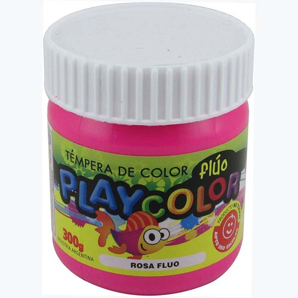 TEMPERA PLAYCOLOR POTE 250G FLUO ROSA