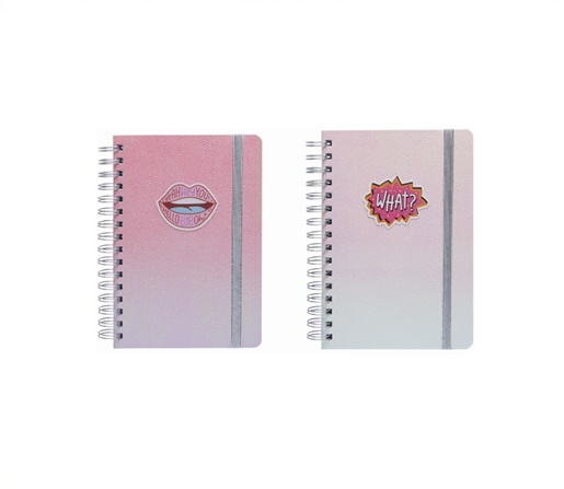 CUADERNO C/ESPIRAL MOOVING NOTEBOOK FUNKY A5 RAYADO