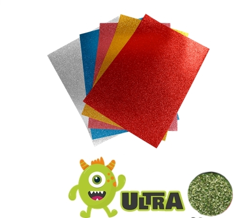 GOMA EVA GLITTER ULTRA 40X60 1.7MM VERDE MEDIO