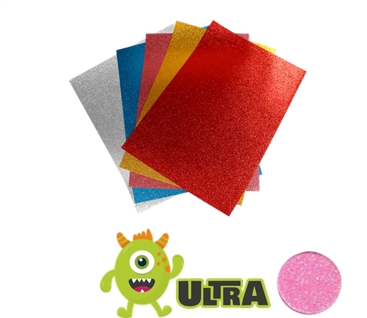 GOMA EVA GLITTER ULTRA 40X60 1.7MM ROSA