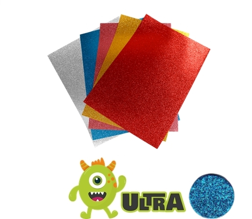 GOMA EVA GLITTER ULTRA 40X60 1.7MM CELESTE