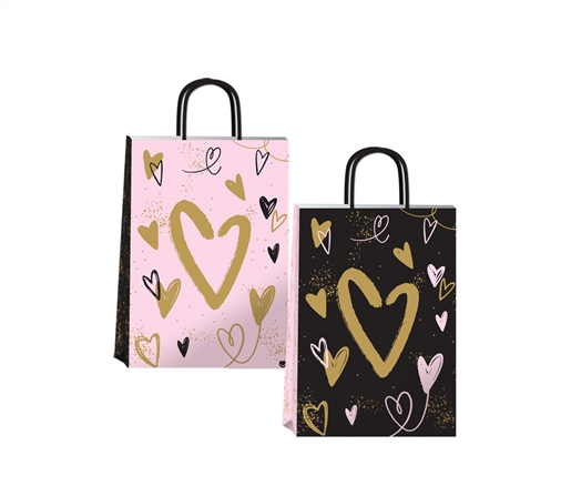 BOLSA PANAPACK 22X30 GOLD HEART