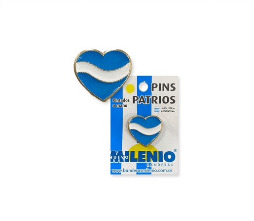 PIN ARGENTINA MILENIO N°10 CORAZON X 1U