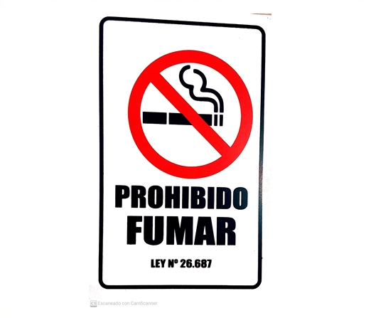 Cartel Prohibido fumar