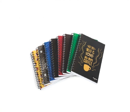 CUADERNO C/ESPIRAL TRIUNFANTE CAFE T/D A5 120H RAYADO