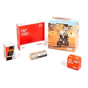 KIT FILTROS HONDA XR250 TORNADO (AIRE+ACEITE+LAMPARA+BUJIA) WEGA