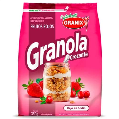 GRANOLA CROCANTE FRUTOS ROJOS X3KG GRANIX