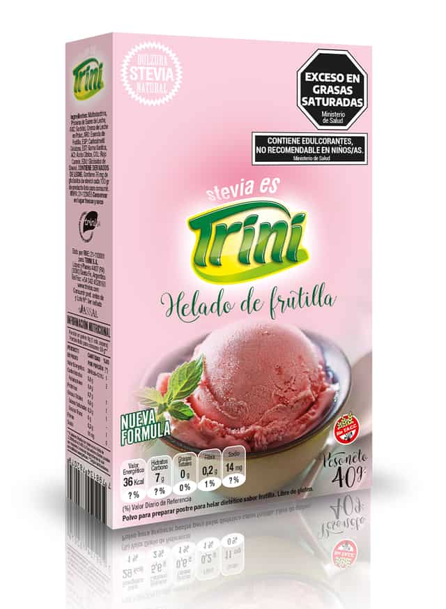 HELADO DE FRUTILLA + STEVIA X40GR TRINI