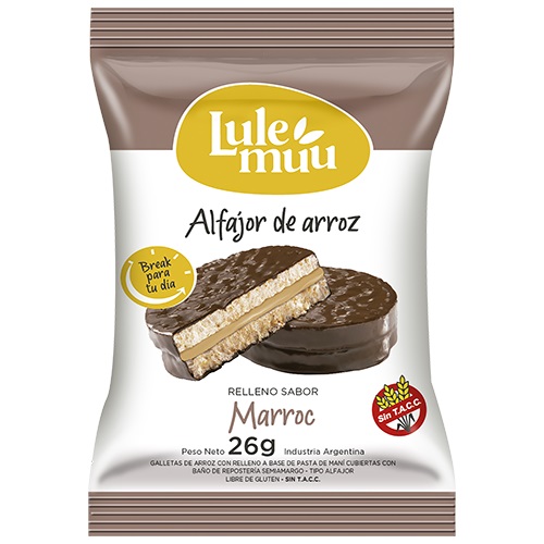 ALFAJOR DE ARROZ MARROC X12U  LULEMUU