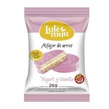 ALFAJOR DE ARROZ YOGURT Y VAINILLA X12U  LULEMUU