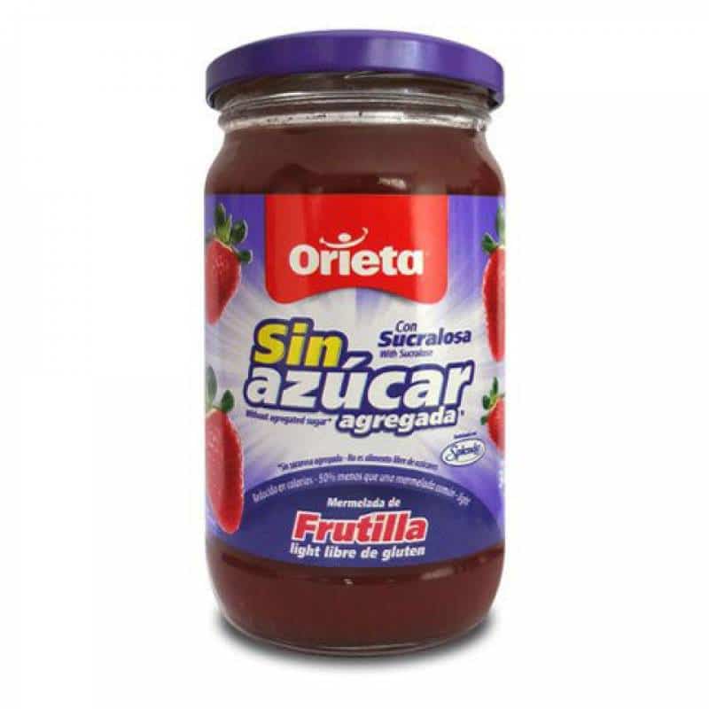 MERMELADA FRUTILLA S/AZUCAR X340GR ORIETA