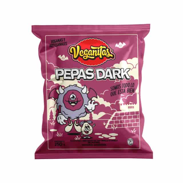 PEPAS DARK CHOCO Y MEMBRILLO 250GR VEGANITAS