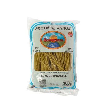 FIDEOS DE ARROZ Y ESPINACA X300G SOYARROZ