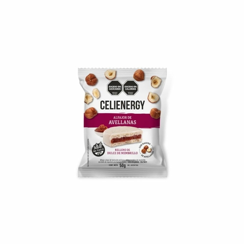 ALFAJOR AVELLANA BLANCO X 12 CELIENERGY