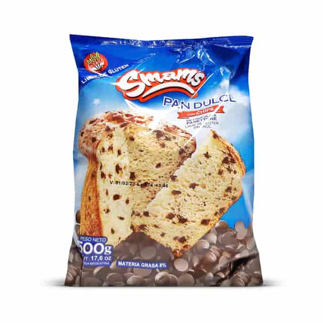 PAN DULCE CON CHIPS DE CHOCOLATE SMAMS X500G