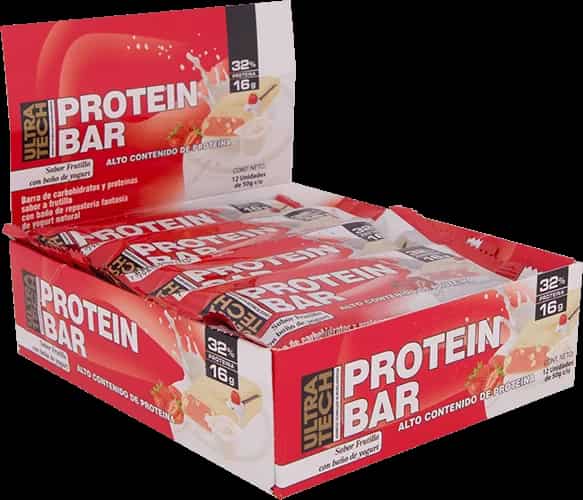 PROTEIN BAR 12X50GR FRUTILLA CON YOGUR ULTRA TECH