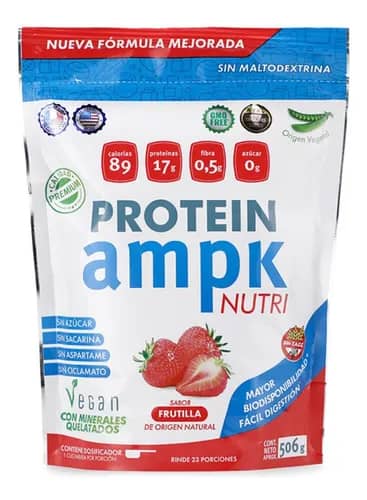 AMPK NUTRI PROTEIN VEGAN FRUTILLA 506GR FRAMINGHAM